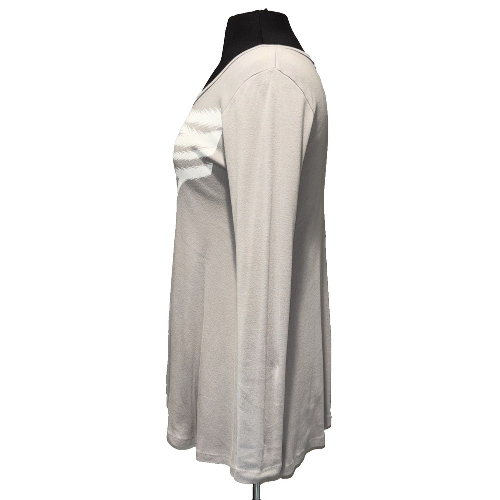 NEW Classic Christmas Kitty Round Neck Long Sleeve Tunic Women's Size M Gray - Picture 8 of 9
